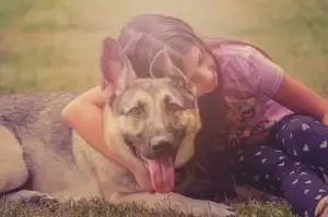 Pes s dítětem
